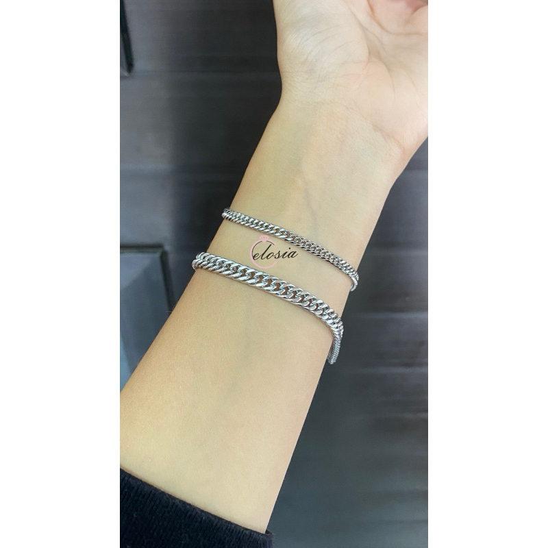 GELANG SISIK NAGA SILVER TITANIUM STALISSE