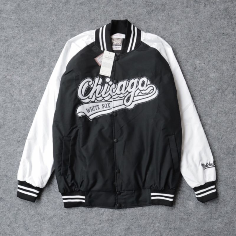 Chicago Peppered Jacket White Sox Varsity Chicago Michells Ness Fulltag