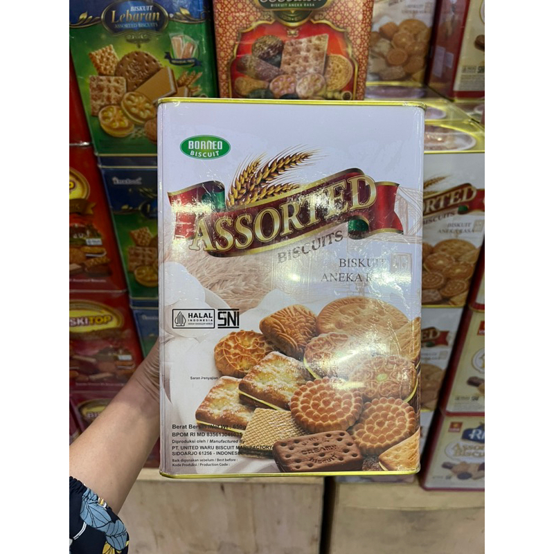 Borneo Assorted Biscuits 650gr | Biscuit Borneo | Biscuit | Jajan Lebaran | Kue Lebaran Kaleng | Jaj