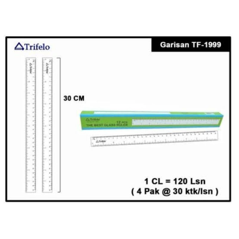

PENGGARIS 30 CM TRIFELLO (12 pcs)