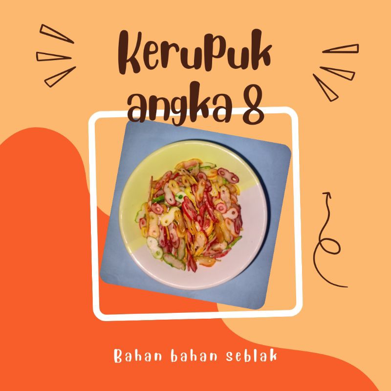 

kerupuk angka 8 kemasan 150gr,kerupuk goreng,seblak
