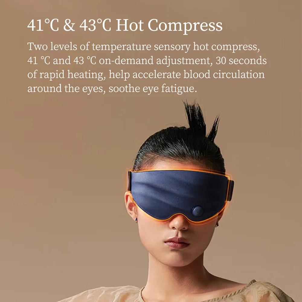 LF LERAVAN Sleep Massage Eye Mask Alat Pijat Kompres Mata Elektrik - LFE003 - Dark Blue