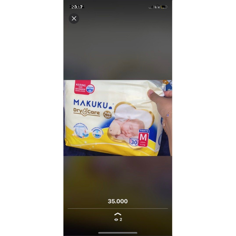 pampers Makuku M30 (sisa 26)