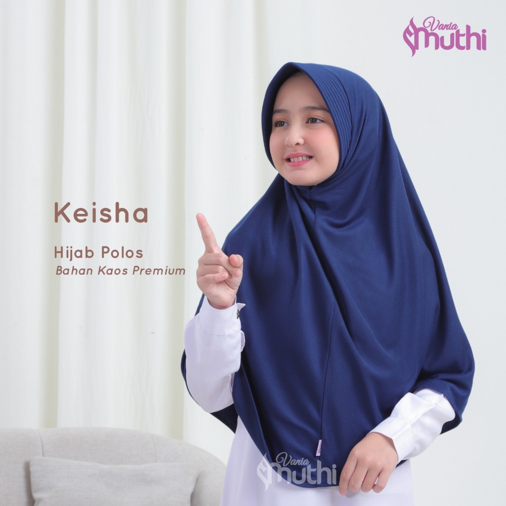Grosir Hijab Krudung Instan Anak Sekolah SMP SMA Remaja Bergo Polos Keisha L Jilbab Kaos Vania Muthi