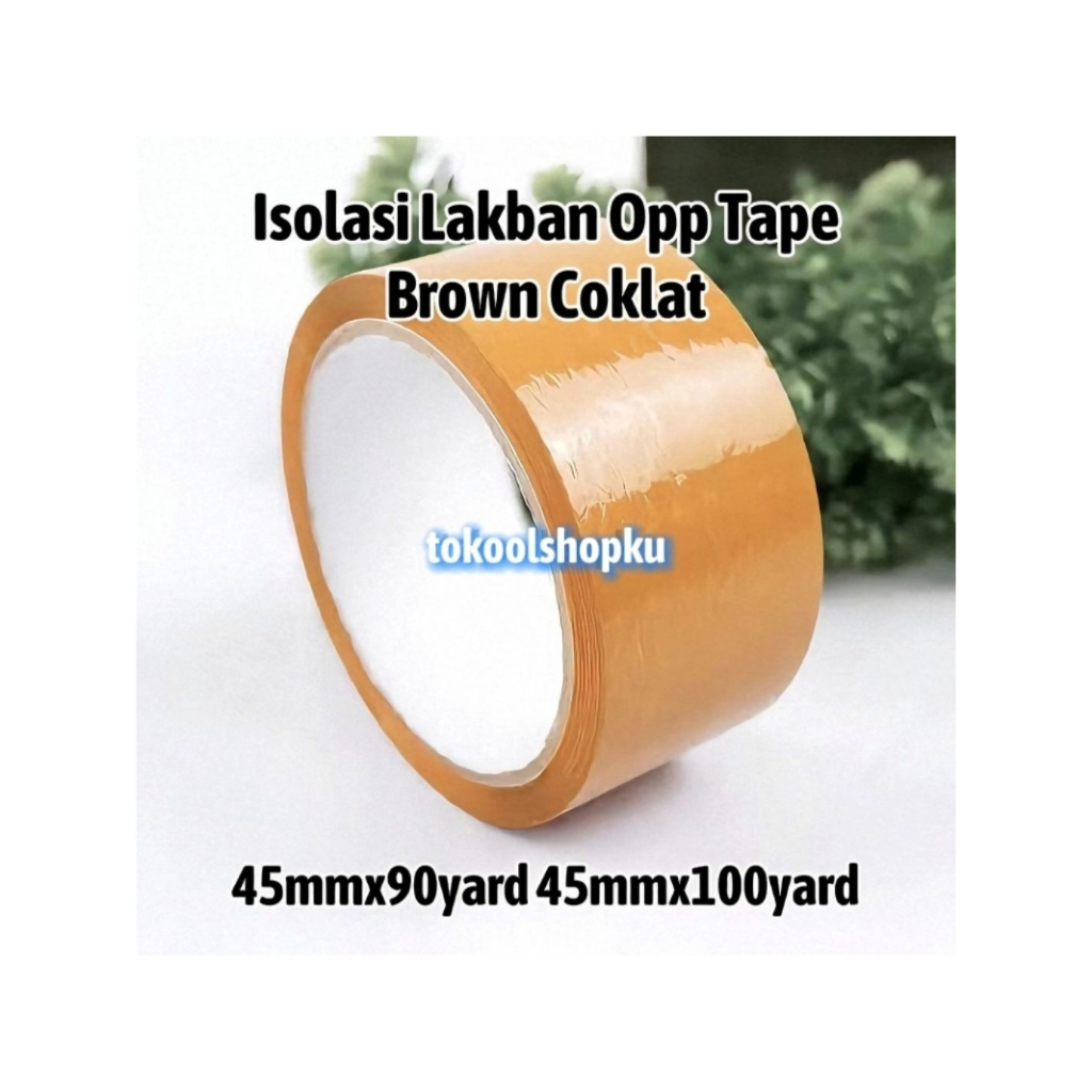 

Isolasi Lakban Opp Tape Brown Coklat 2" Inch 45mmx90yard 45mmx100yard Rekat Kuat Tidak Mudah Putus