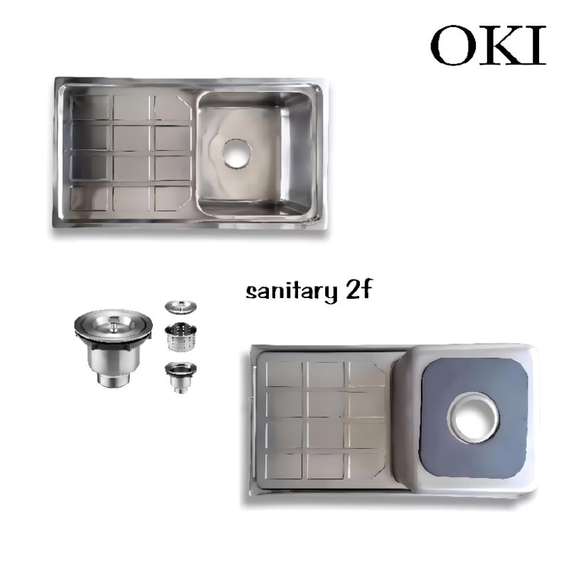 Kitchen sink OKI/Bak Cuci Piring Minimalis 1 Lubang Sayap