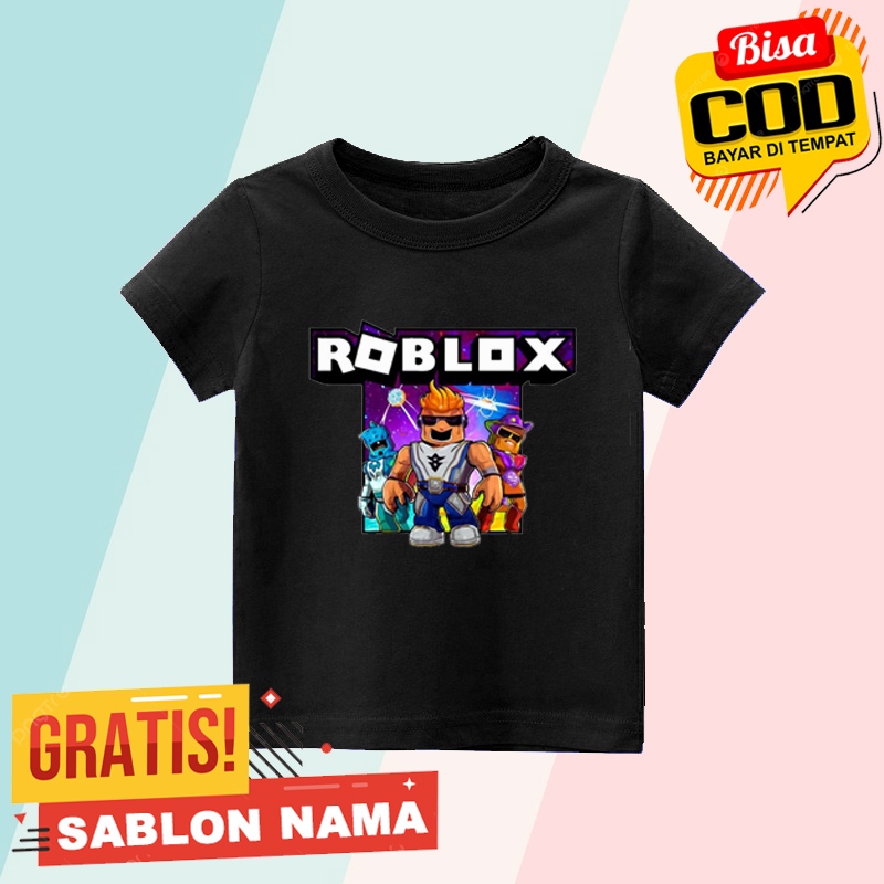 Baju Kaos Anak Roblox 01 / Kaos Anak Laki Laki & Perempuan Custom Nama Roblox 01