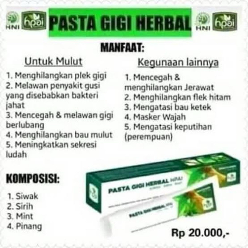 Pasta Gigi/ Odol HNI~HPAI
