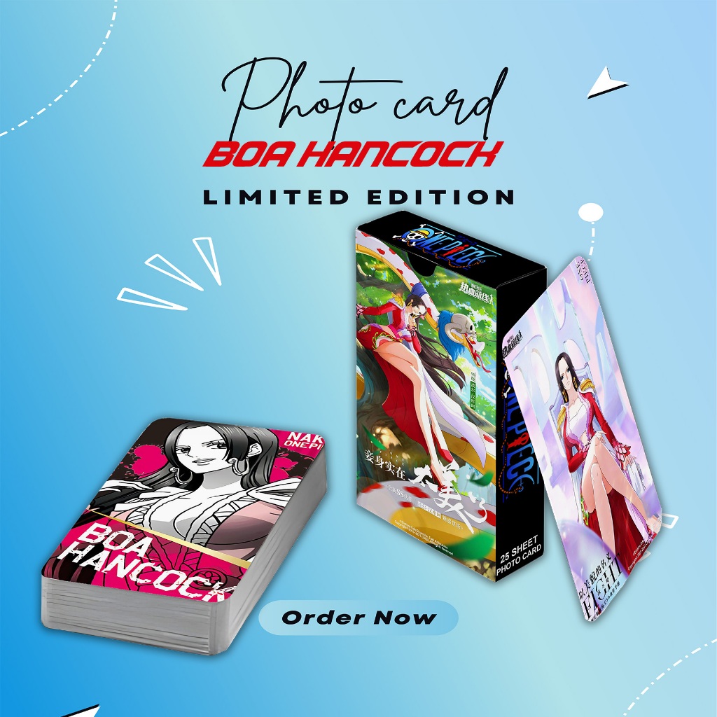 PHOTOCARD SET BOA HANCOCK ANIME ONE PIECE PREMIUM FREE BOX