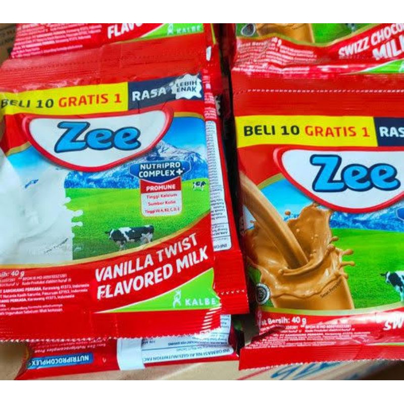 

Susu Zee sachet 40 gr 1 renceng isi 10