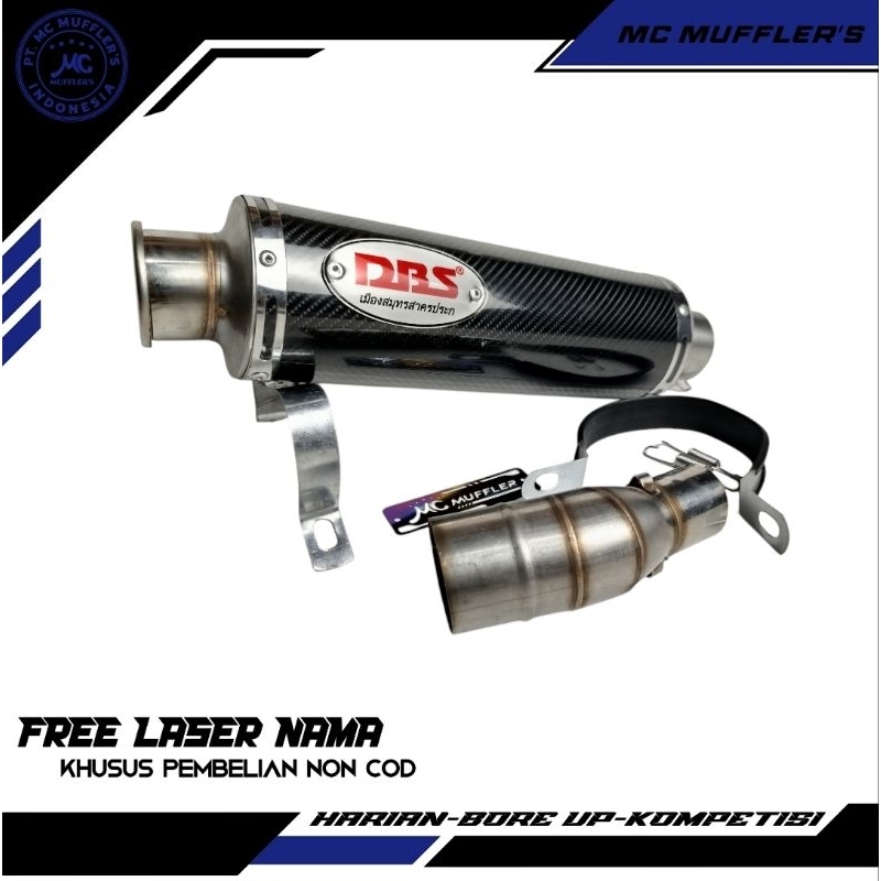 Knalpot dbs karbon paket slip on ninja250 cb150 cbr150 r25 cbr250r