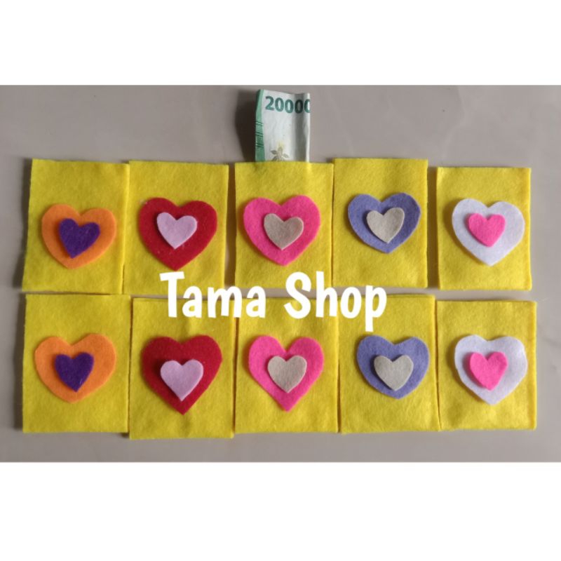 

Amplop Lebaran Flanel hiasan love, cinta