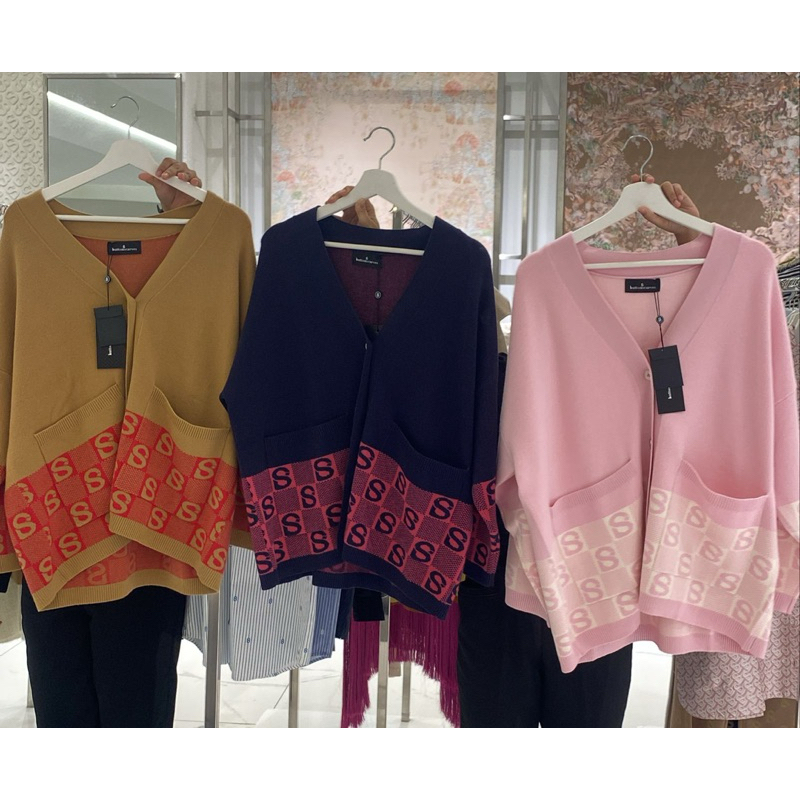 BUTTONSCARVES BENANG JARUM APPREAL SALE NEW ORIGINAL OVERSIZE PLAID CARDIGAN SALE BUKAN SECOND BEKAS
