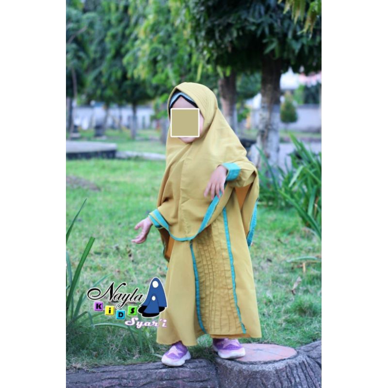[[ NAYLA KIDS ADIBAH ]] Set Gamis Anak Syari Wolfis