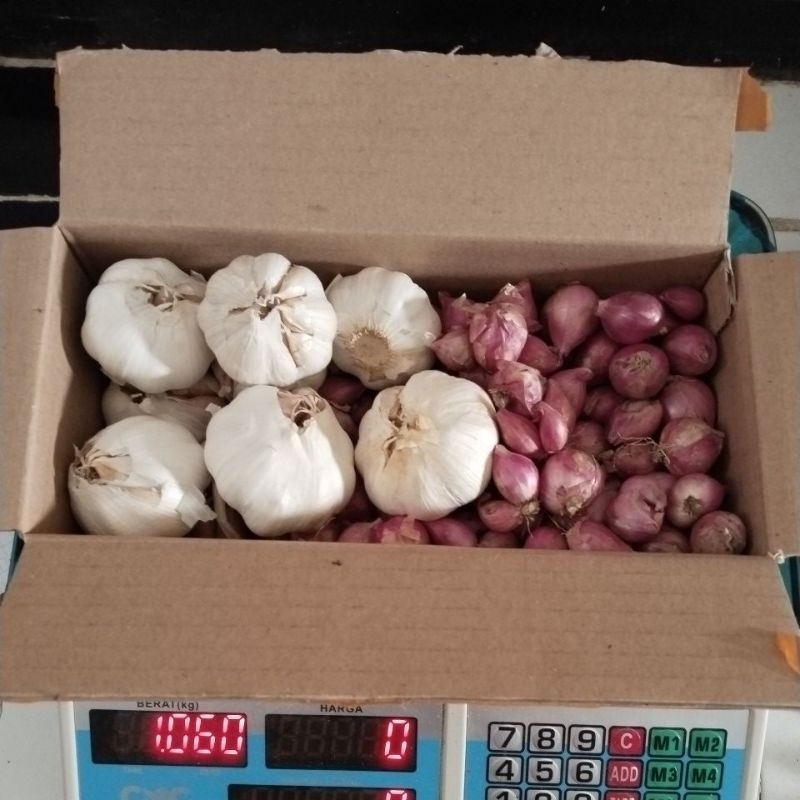 

Paket 1kg bawang merah bawang putih FRESH