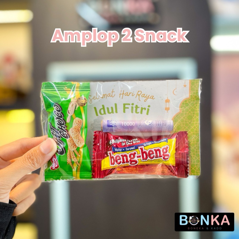 

Amplop Uang Gulung + 2 Snack Lebaran Idul Fitri Angpao Unik Murah Bonka