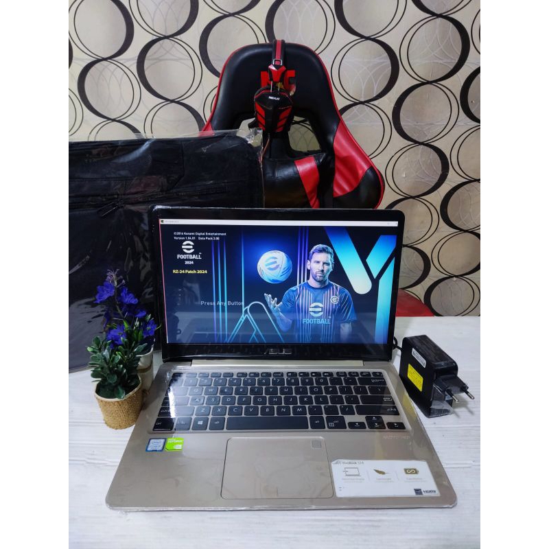 Asus S14 X411UF Core i5 Gen8 SSD+HDD Dual VGA Nvidia Siap Editing