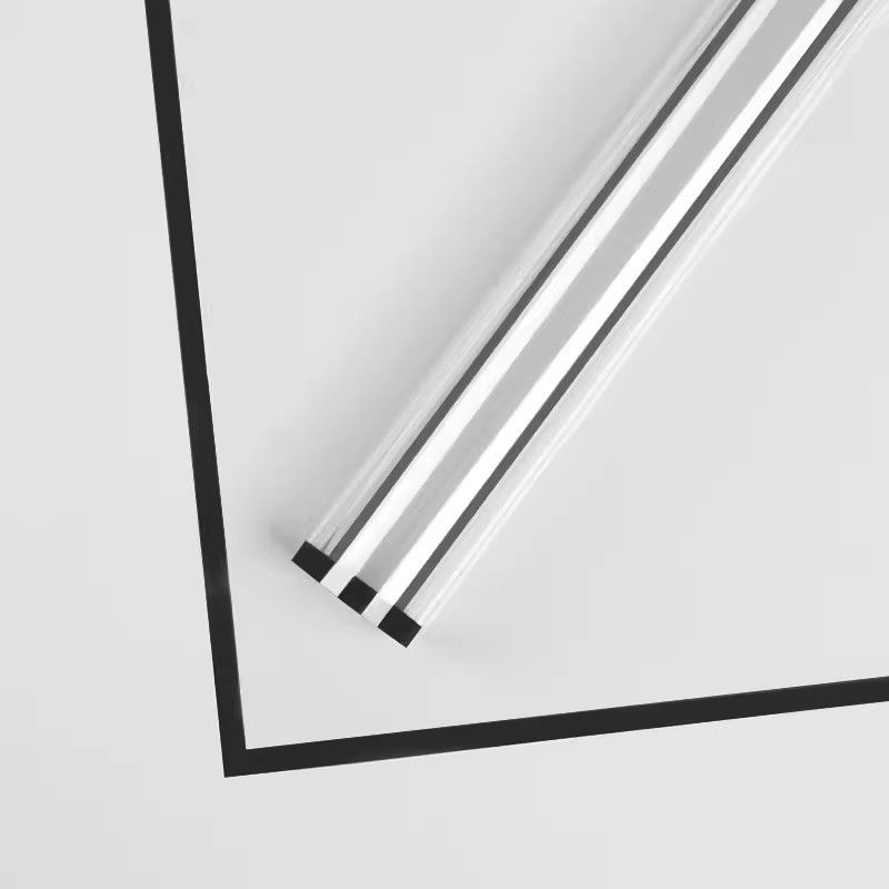 

5 Lembar Kertas Buket Transparan Bening List Warna - BLW