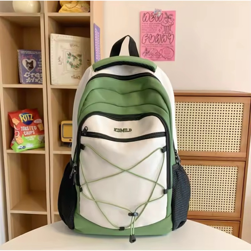 Tas ransel korean bags KDMILD tas sekolah anak SD SMP tas sekolah anak polos tas ransel tali backpac