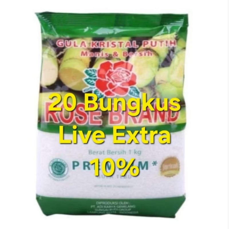 

LIVE EXTRA GROSIR GULA ROSE BRAND KEMASAN 1KG DAN GROSIR KEBUTUHAN MEMASAK.