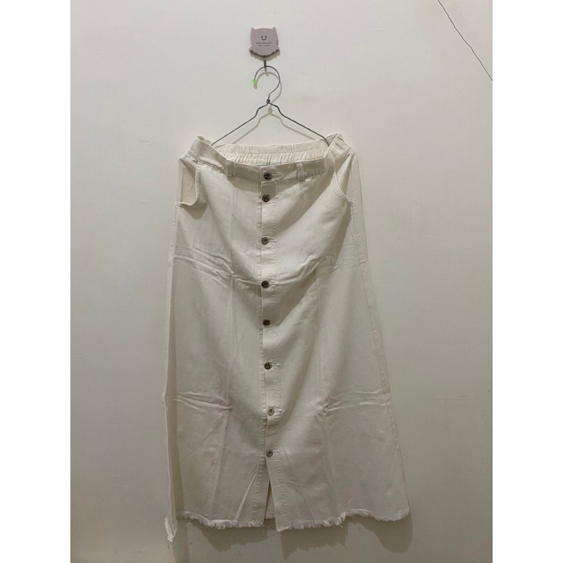 Rok Jeans Putih (Preloved)