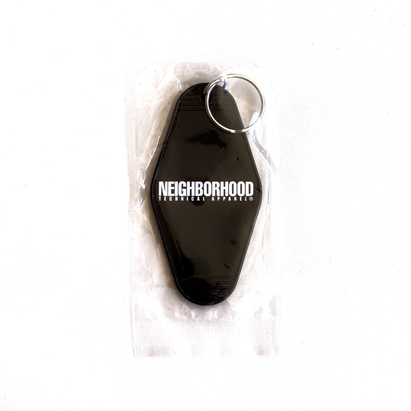 Neighborhood Motel Type Key Tag Logo Only Black/Keychain/Bag Charm