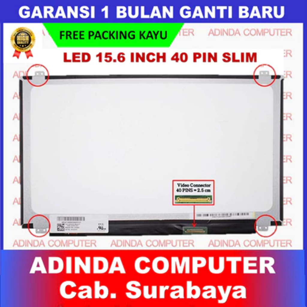 LCD LED Asus 15 Inch 15.6 Inch 40 pin Slim AB