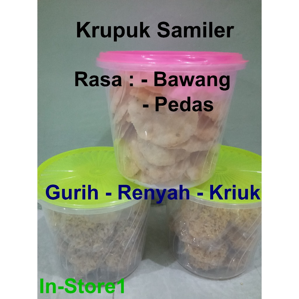 

Kerupuk Samiler Matang Rasa Bawang dan Pedas krupuk samiler