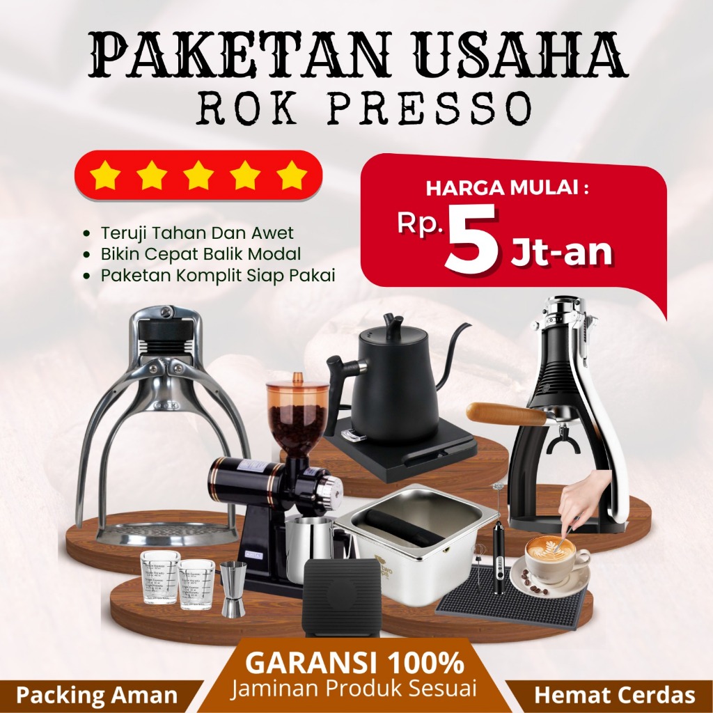 Paketan Usaha Rok Presso / Espresso Coffee Maker Rok Presso / Alat Kopi Manual