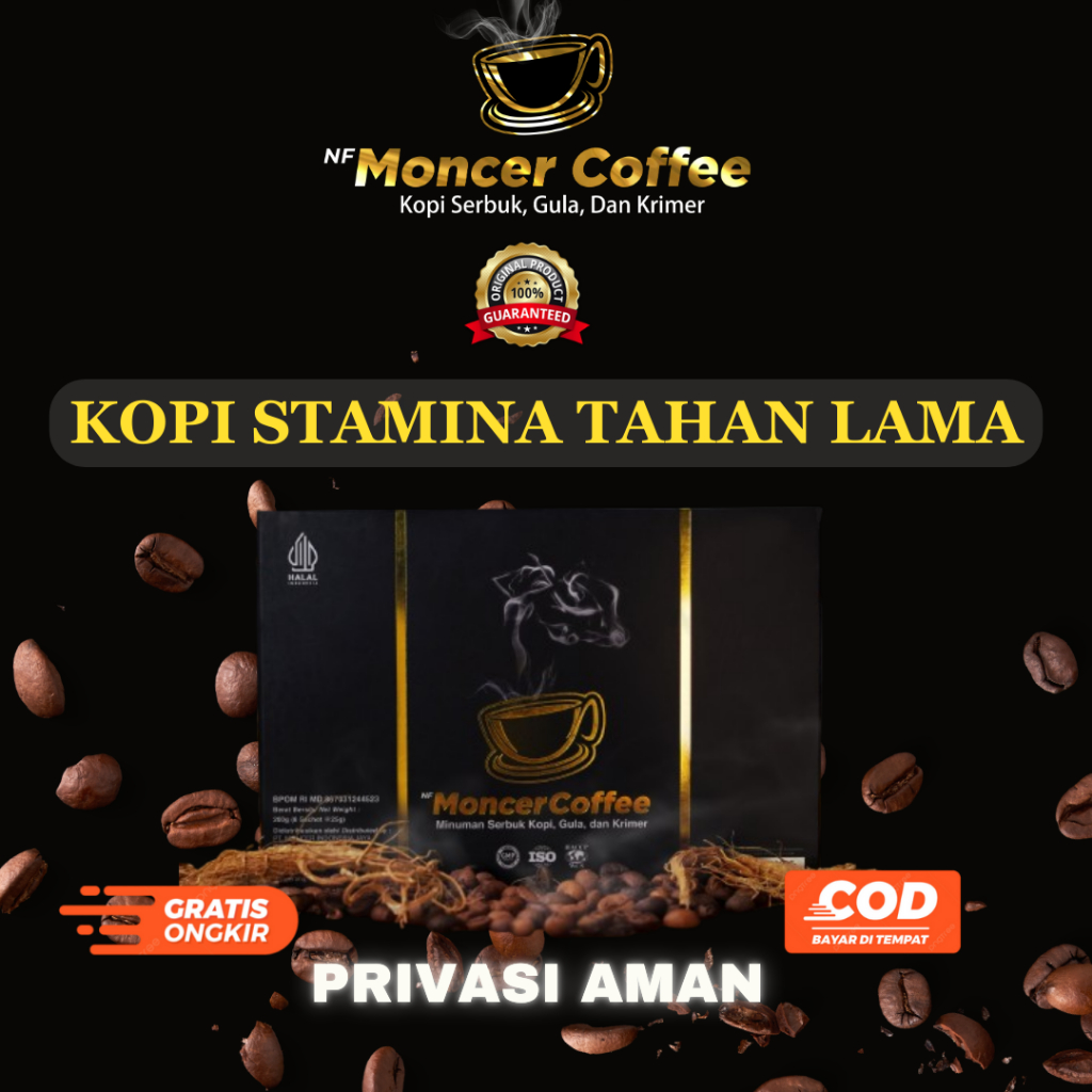 

NF MONCEERR COFFEE Original Kopi Stamina Pria Kuat Tahan Lama Rahasia Pria Tangguh Herbal Alami