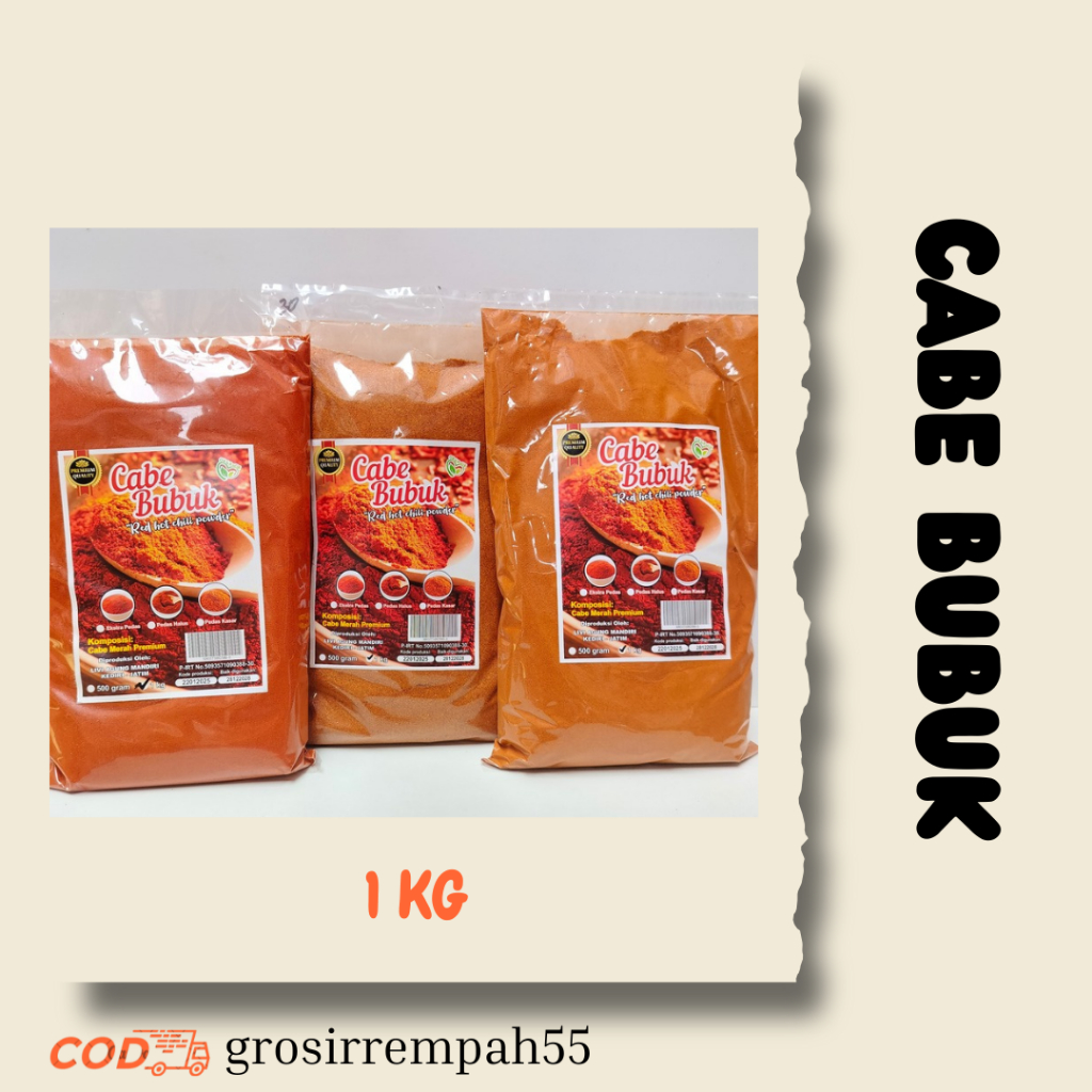 

Bubuk Cabe - 1 KG | Pedas Halus Kasar | Ekstra Hot