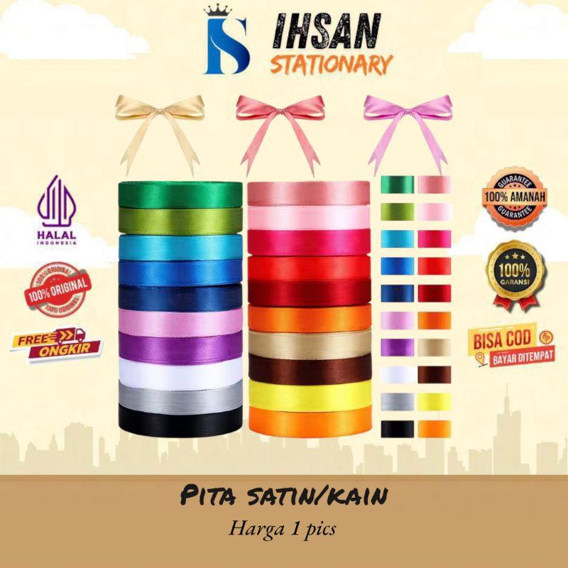 

Pita Satin/Kain Warna Warni (1 Pcs)