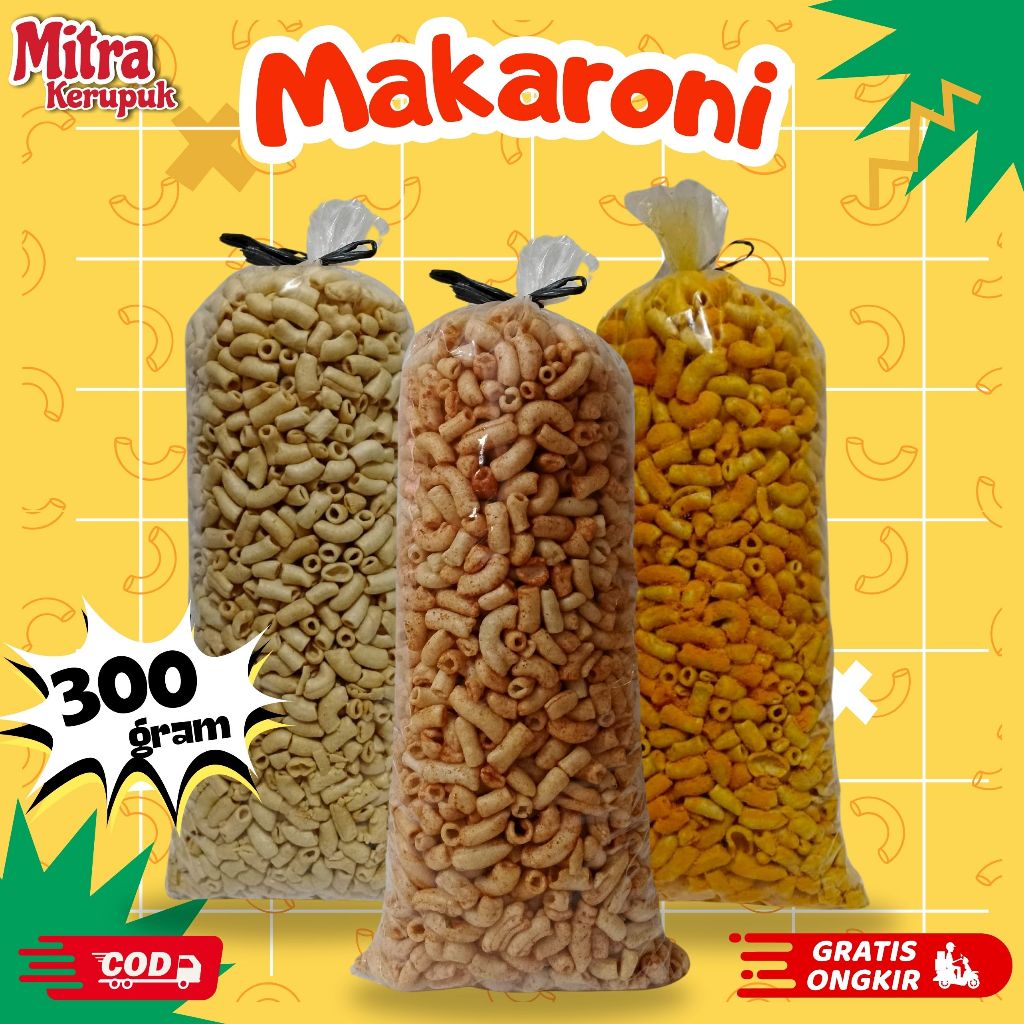 

MAKARONI MEKAR KEMASAN GULING 300gram by MITRA KERUPUK