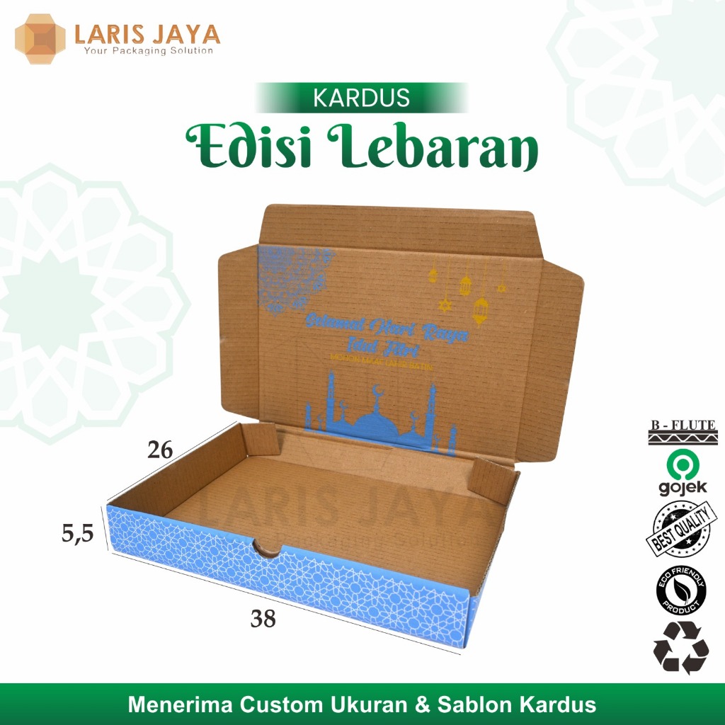 

Box KuKer Toples 250 Gram isi 6 Kardus / Karton / Kue Kering 38 x 26 x 5.5 cm