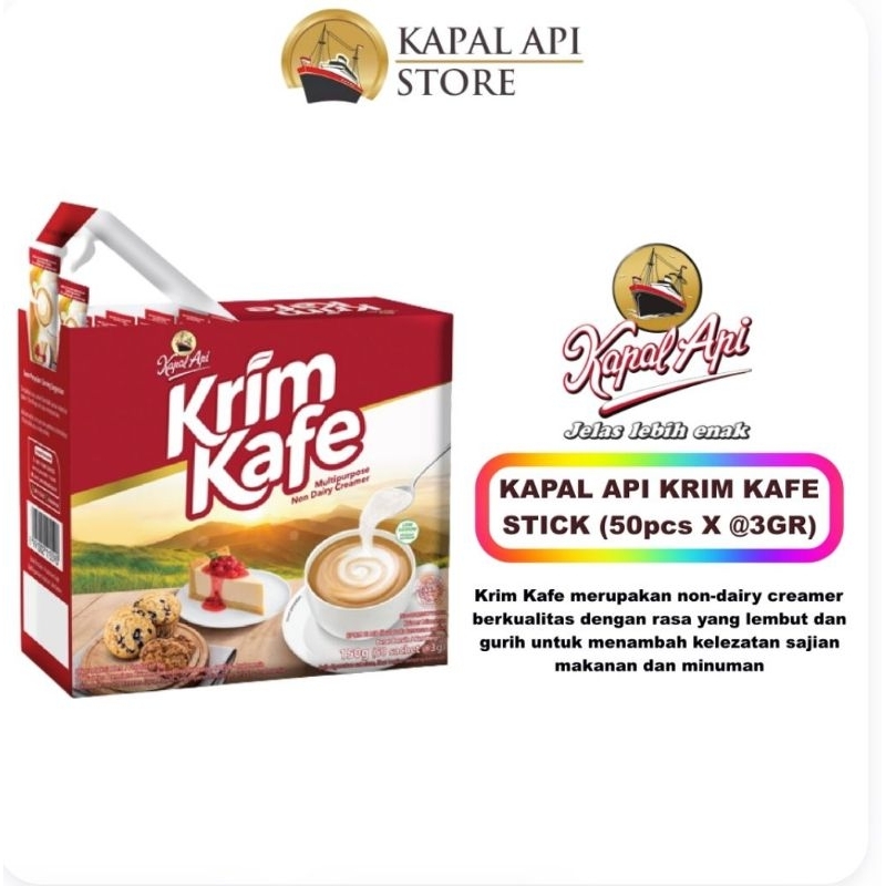 

Krim Kafe Stick Kapal Api (50pcs X @3gr) | Krimer Kopi