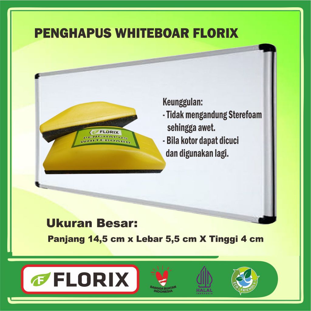

Penghapus Whiteboard Florix yang Bisa Dicuci