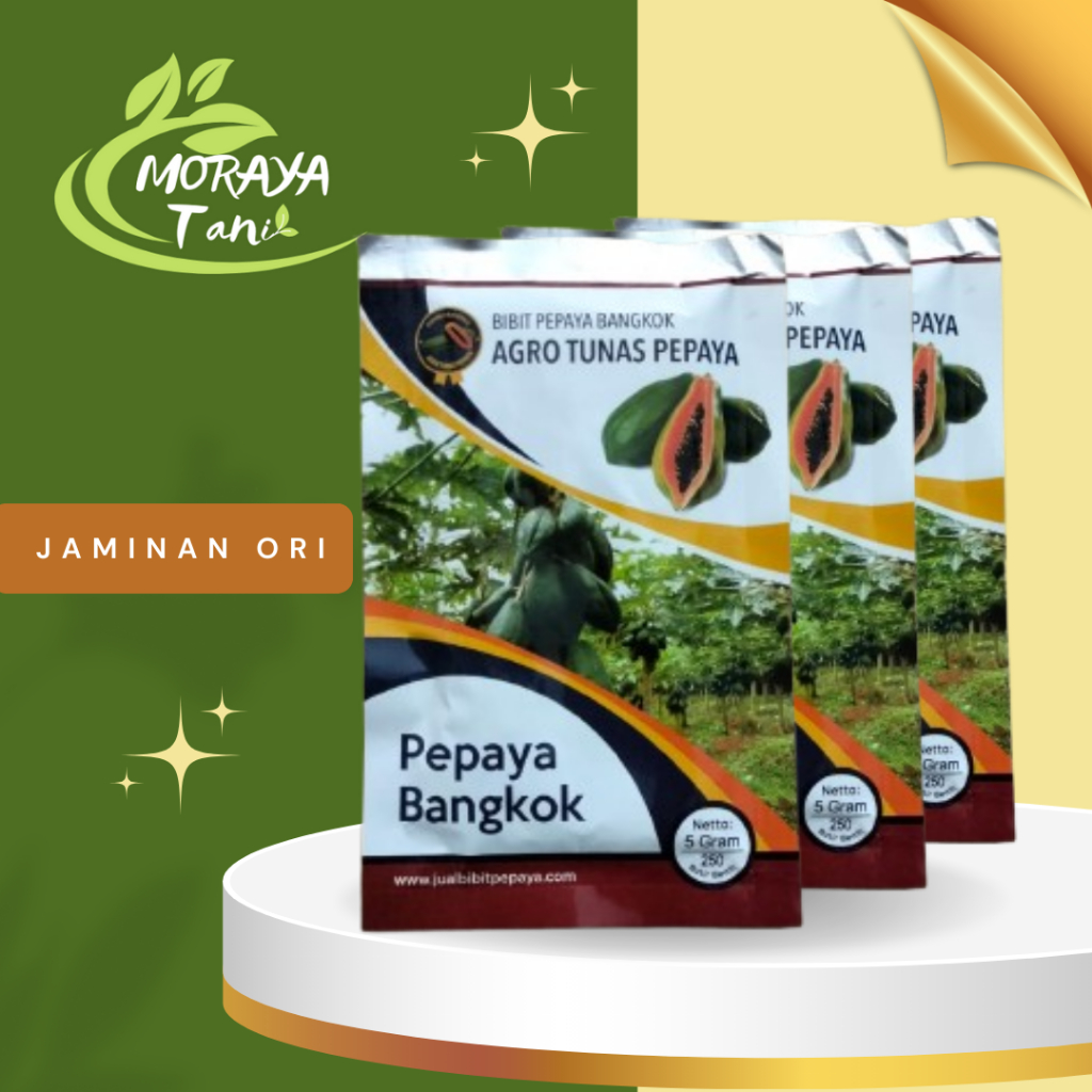 Benih pepaya bangkok thailand super agro tunas pepaya kemasan 250 biji