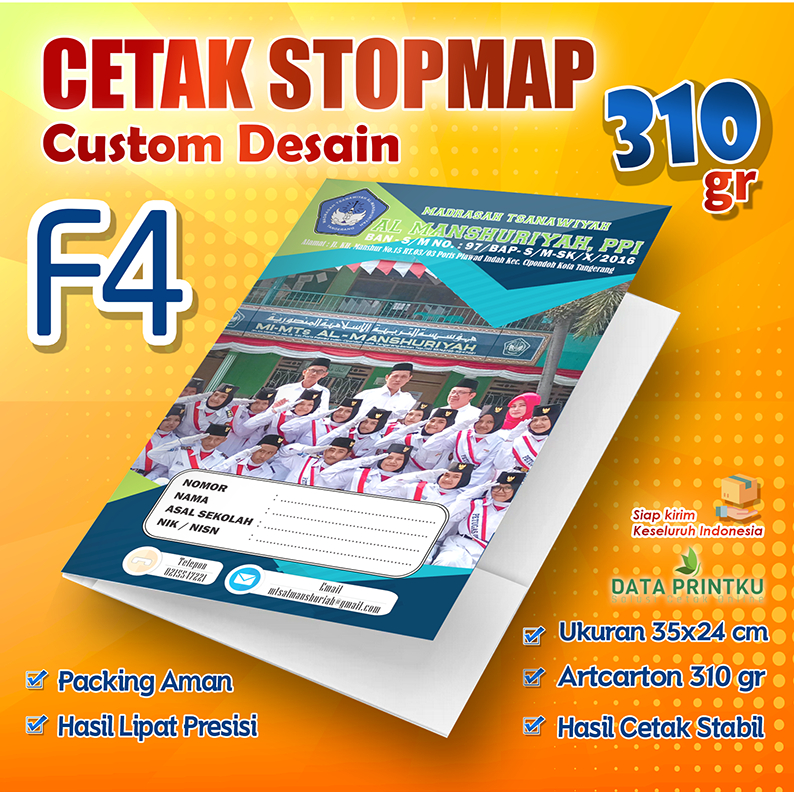 

MAP Sekolah/ Map F4 310 gr/ Map Instansi / Map Folder/ Map standar/ Map Dinas