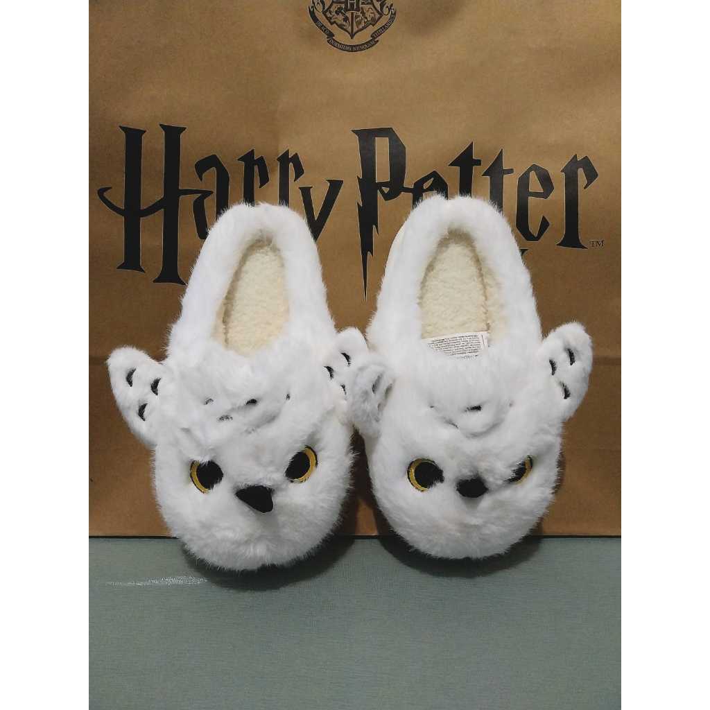 Sandal Bulu / Slipper Hedwig, Slipper Monster, Slipper Hogwarts - Miniso x Harry Potter