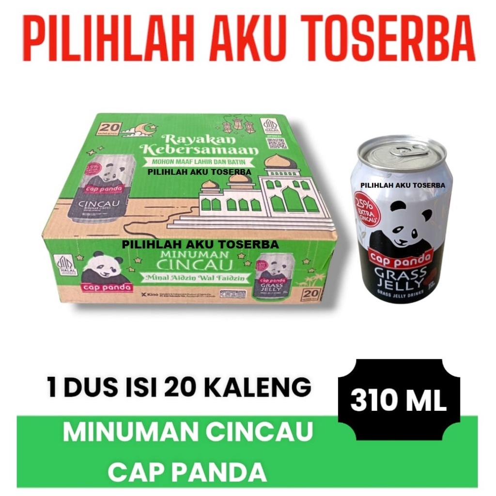 

Minuman CINCAU cap PANDA / Grass Jelly KALENG 310 ml - ( HARGA 1 DUS )