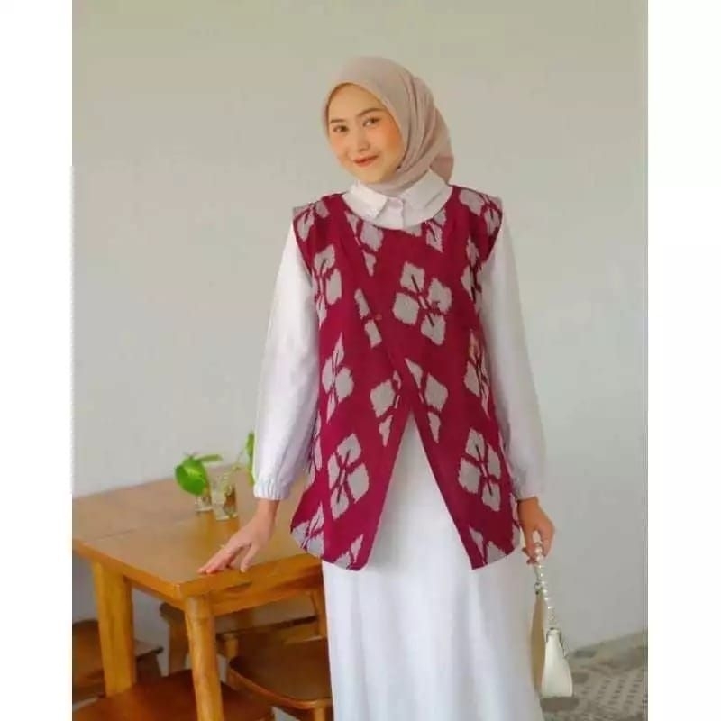 VEST BATIK TRISNA , BAJU BATIK WANITA, VEST WANITA, ROMPI TENUN,  ROMPI BATIK TENUN