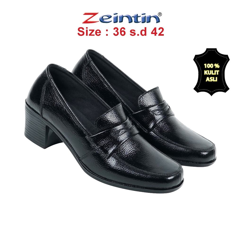 Zeintin - Sepatu Pantofel Wanita Sepatu Formal Wanita Zeintin Bahan Kulit BJ