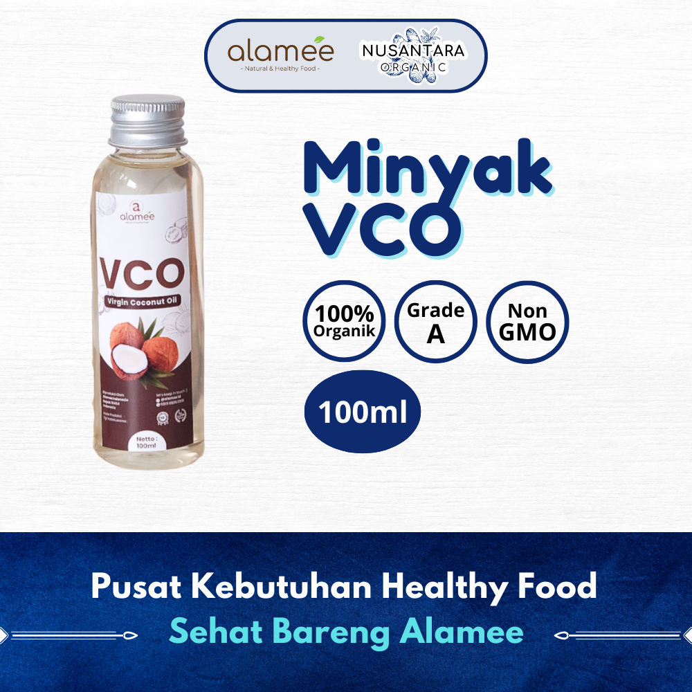 

ALAMEE 100ml Minyak Kelapa Murni Nusantara Organic Extra Virgin Coconut Oil Masak Minum VCO