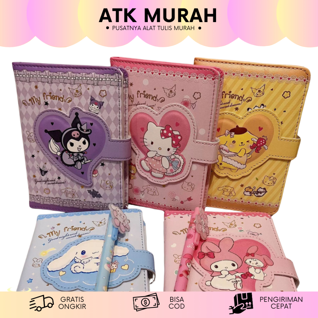 

PAKET 2 IN 1 BUKU FULLCOLOR SANRIO + PULPEN CETEK PCCK-22101 FREE BOX ALAT TULIS SEKOLAH LUCU MURAH TERJANGKAU