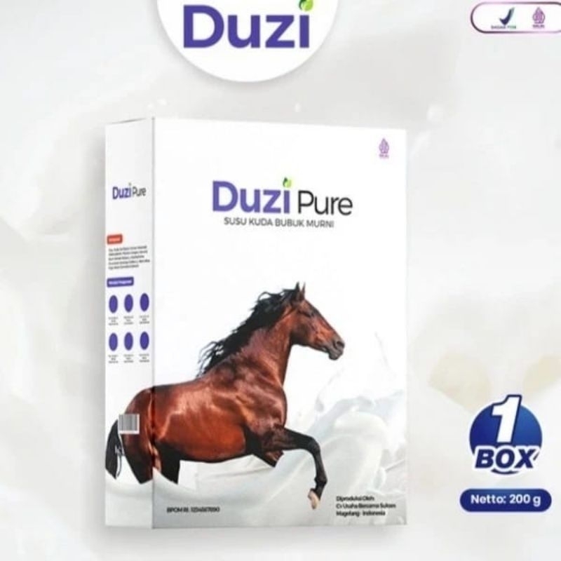 

Duzi Pure Susu Kuda Lombok Bubuk 200 Gram 1 Box