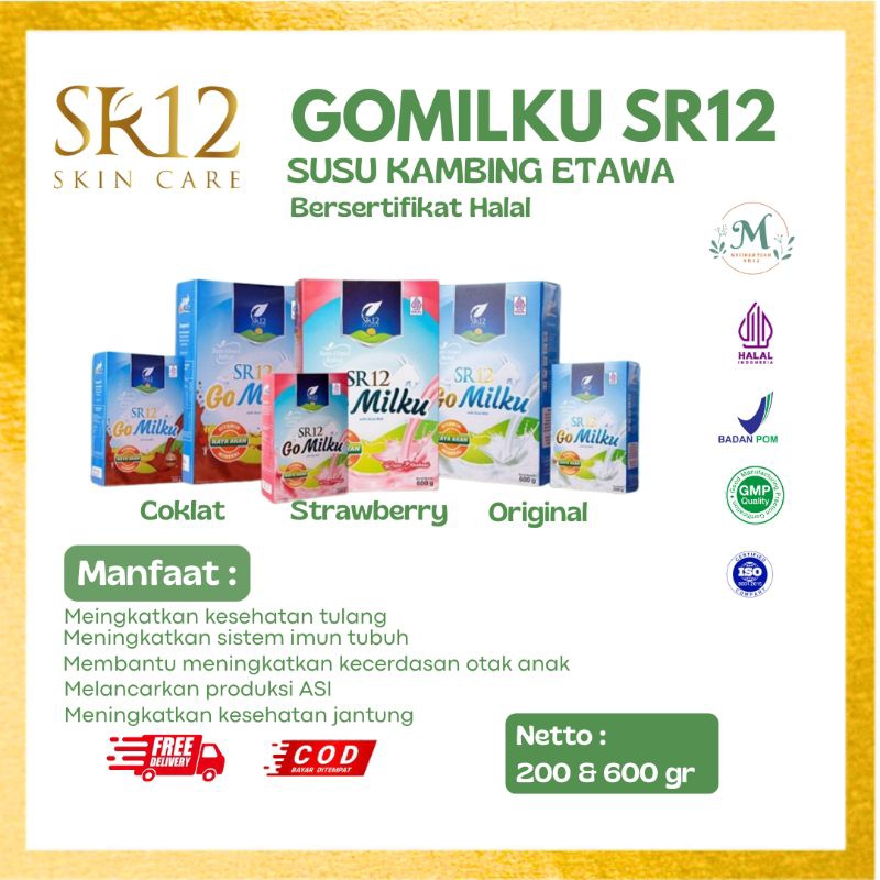 

GOMILKU SR12 / Susu Etawa/ Susu Kambing/ Menjaga Kesehatan tulang/ Meningkatkan kesehatan jantung