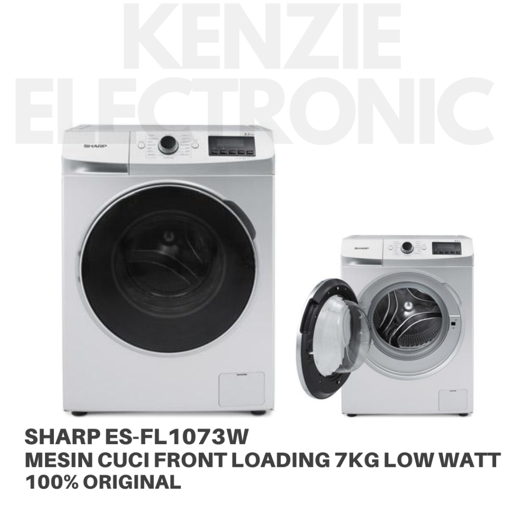 MESIN CUCI FRONT LOADING 7KG SHARP ES-FL1073W MESIN CUCI 7KG LOW WATT