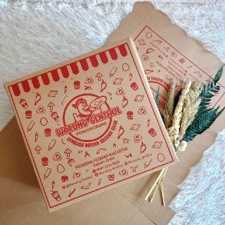 Kardus box Nasi Sablon R8 R10, Kotak Nasi sablon