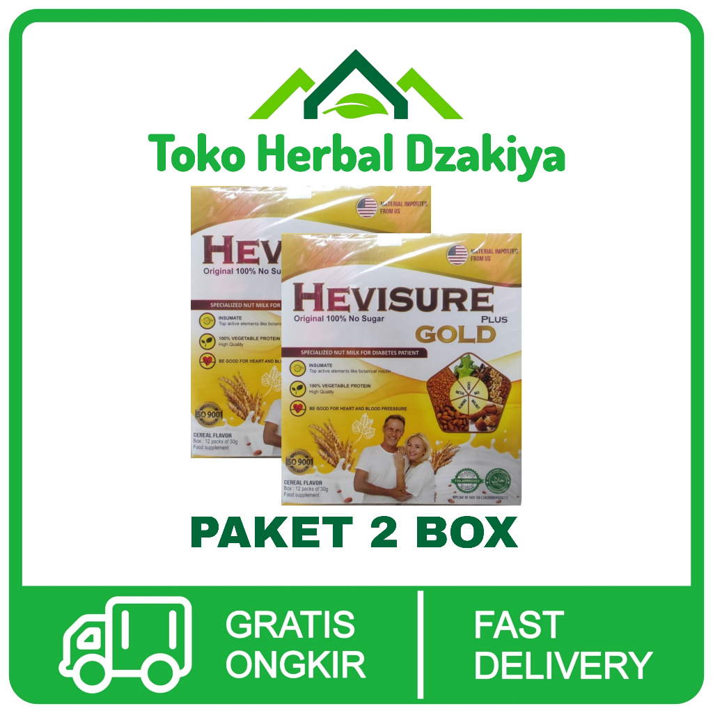 

2 Box Hevisure Gold Original Asli Susu Diabetes Kencing Manis Terlaris