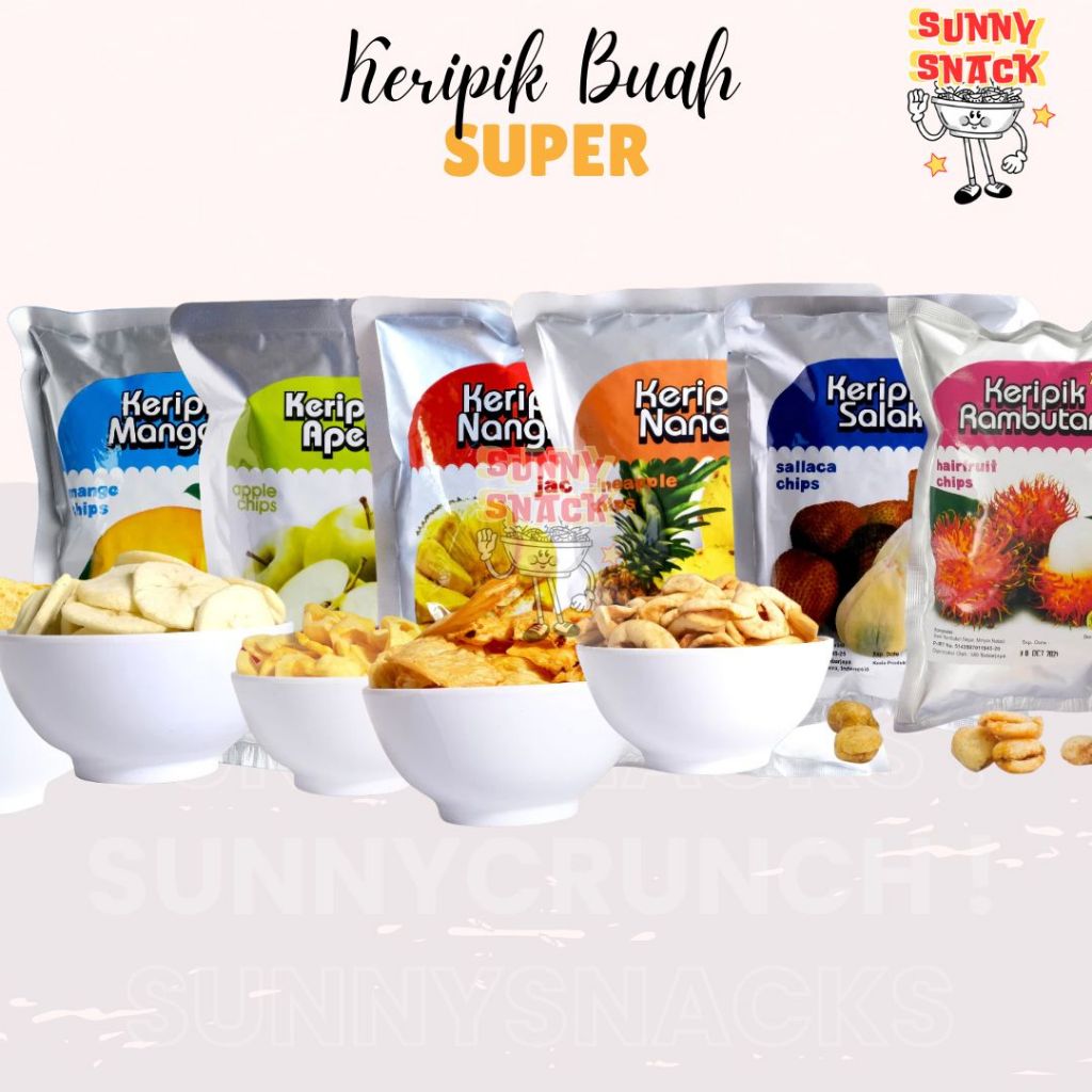 

SUNNY - KERIPIK BUAH NANGKA SALAK RAMBUTAN APEL NANAS MANGGA MALANG